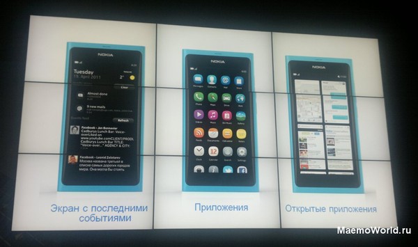 Три экрана Nokia N9