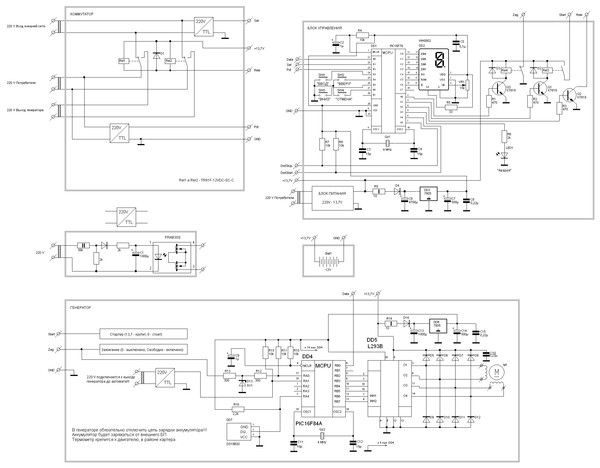 Блок управления заслонкой генератора БУЗ-1 (привод заслонки ТИП-1 Универсал в комплекте)