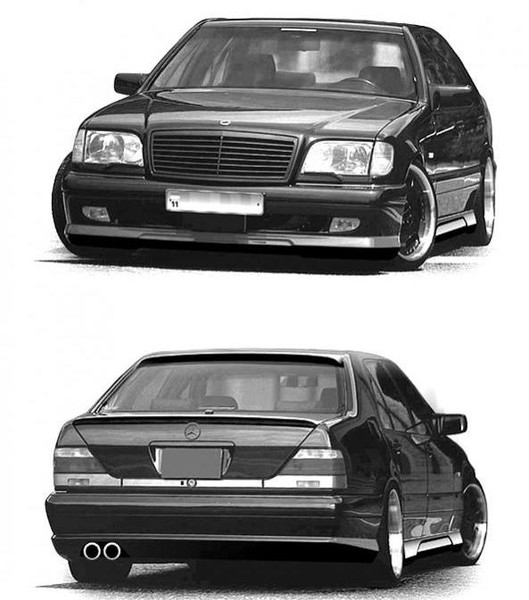 Mercedes w140 рисунок