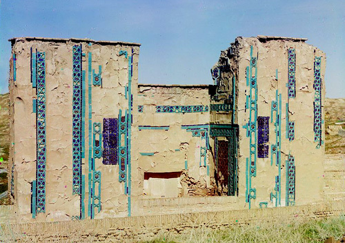 Фрагмент ансамбля мавзолеев Шахи-Зинда в начале ХХ века