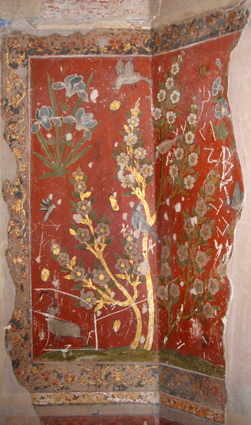 Из серии «Персидские узоры». Фрагмент настенной росписи дворца Хашт Бехешт.