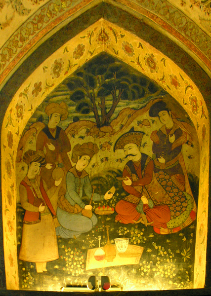 Из серии «Персидские узоры». Фреска в стенной нише дворца Чехель Сотун.