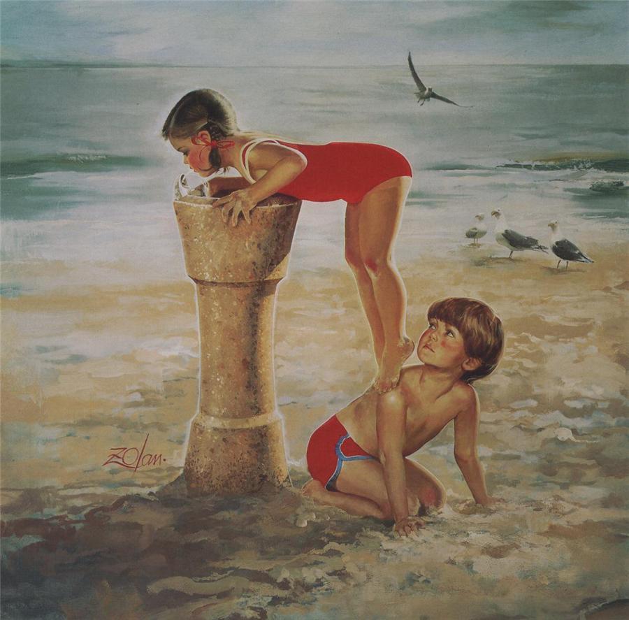 Беззаботное детство в картинах Дональда Золана 