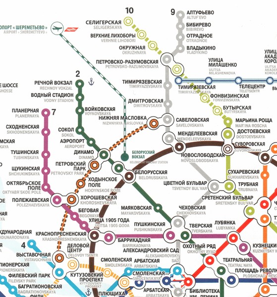 Схема московского метрополитена