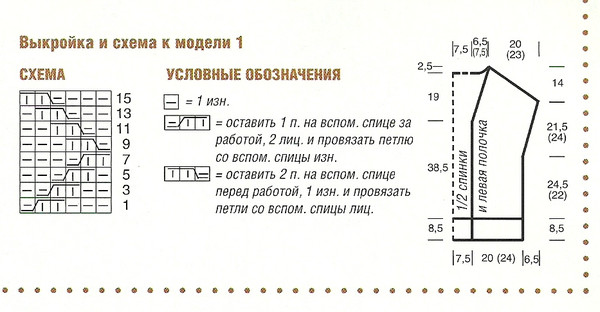 Жилет на спице описание схема русском языке