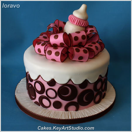 Тортик на Бэйби Шауэр: Бант с Бутылочкой.
