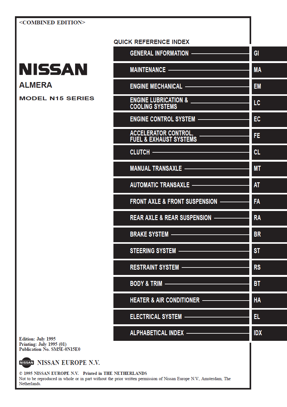 Nissan 100nx service manual pdf