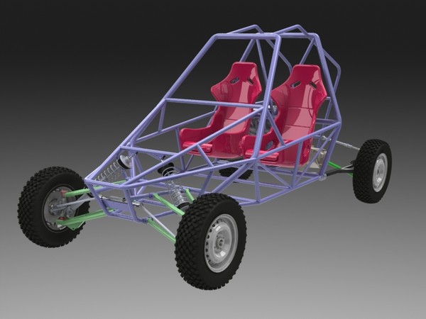 Двухместный багги - Чертежи, 3D Модели, Проекты, Детали и узлы автомобилей