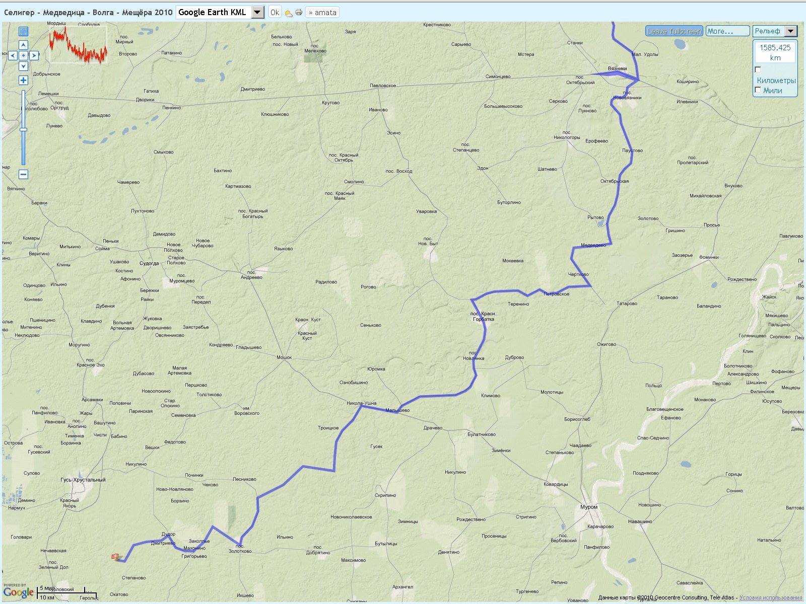 Река Медведица Тверская область на карте