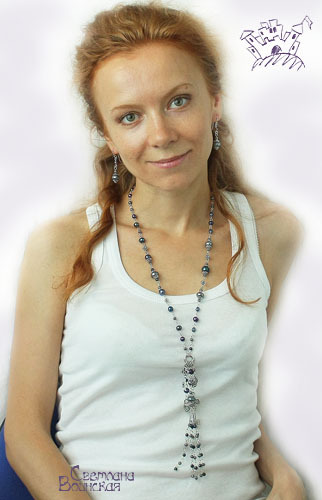 длинные бусы из жемчуга