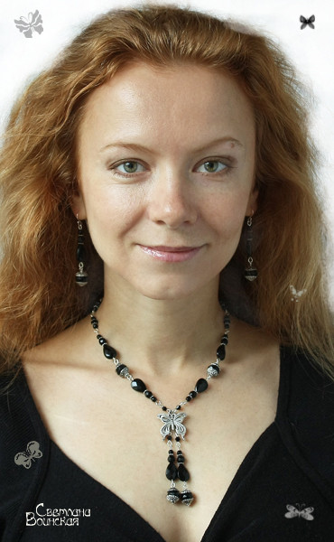 Бусы оникс